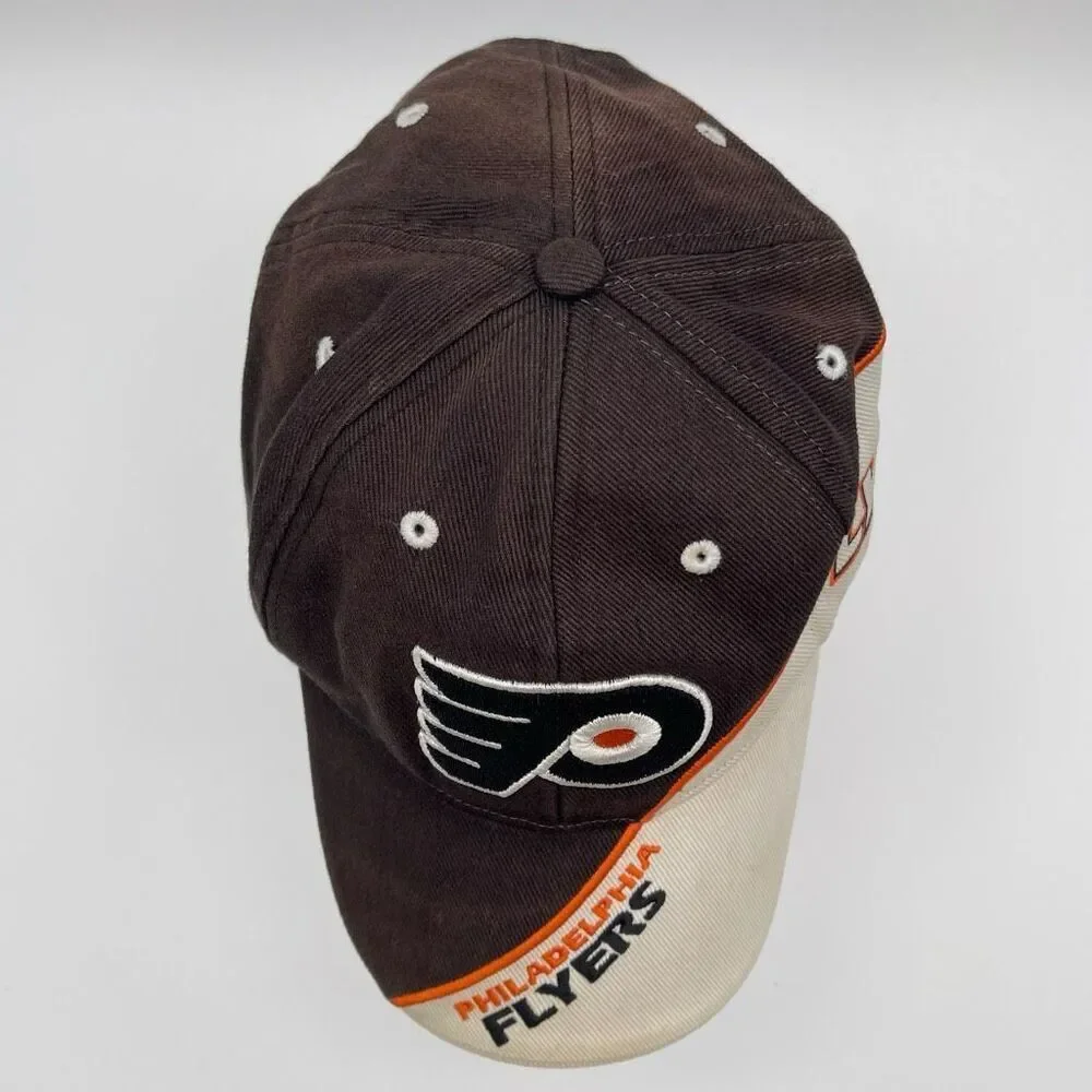 NHL Philadelphia Flyers TWINS ENTERPRISE Hat Men's One Size Brown Beige Cotton